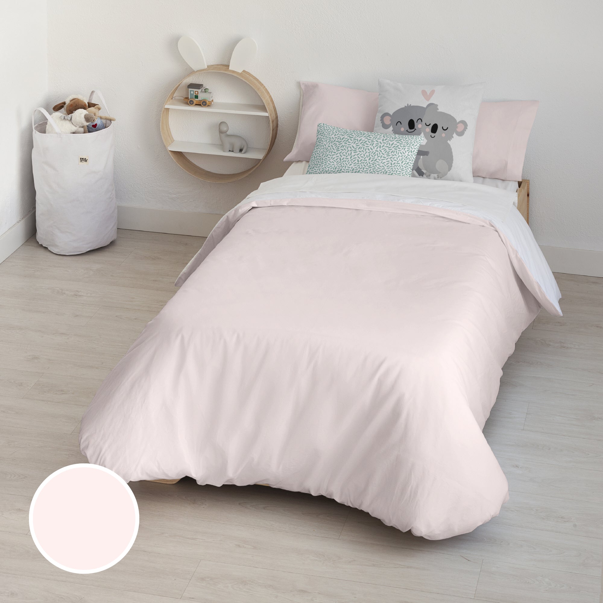 Housse de couette 100% coton Kanu Rose