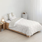 Housse de couette 100% coton Runar Beige