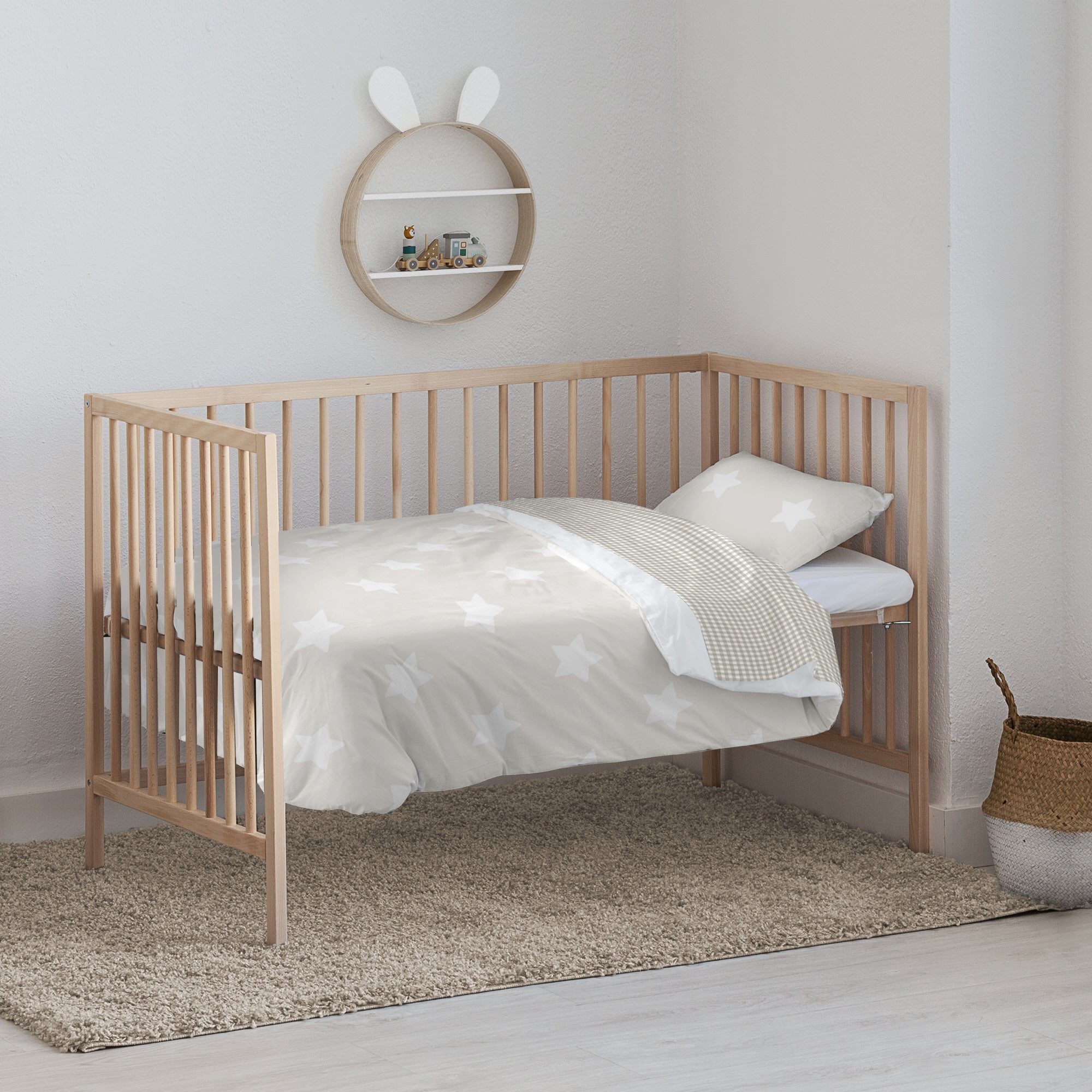 Housse de couette pour berceau Runar Beige