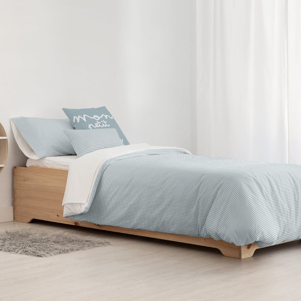 Housse de couette 100% coton Vichy Bleu