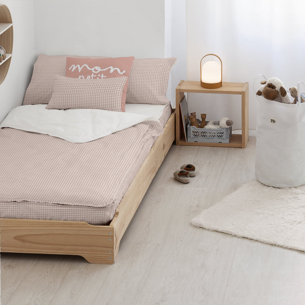 Sac nordique 100% coton Vichy Rose