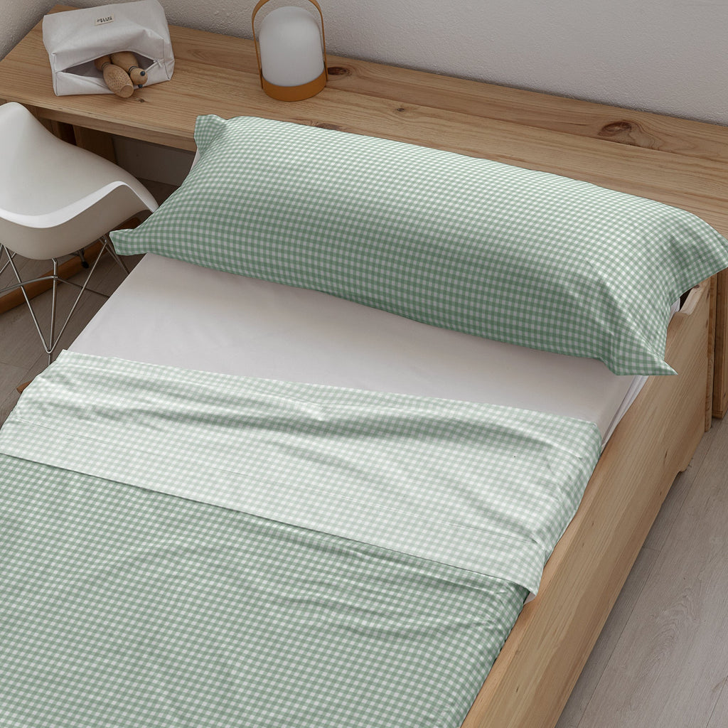 100% cotton Vichy Mint sheet set