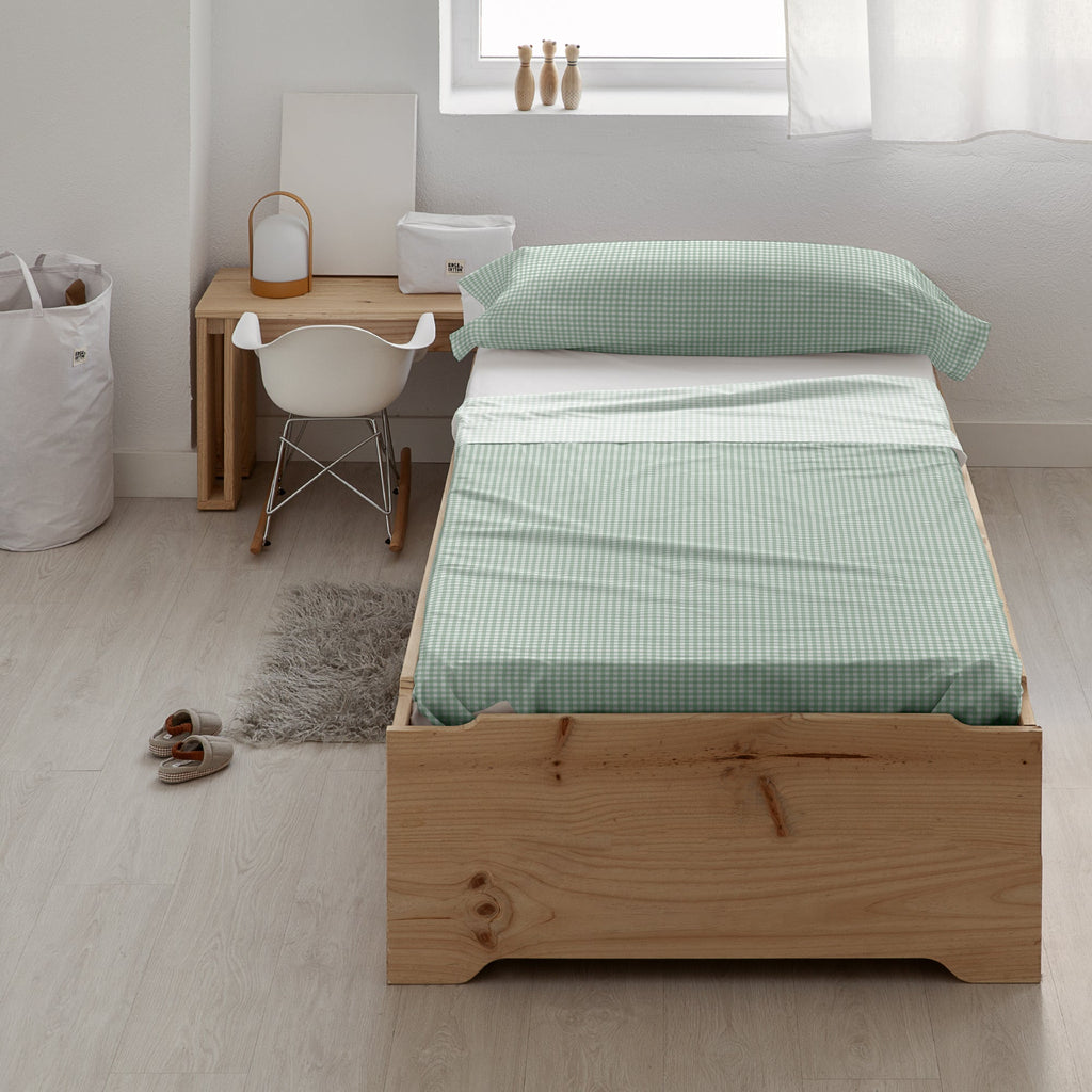 100% cotton Vichy Mint sheet set