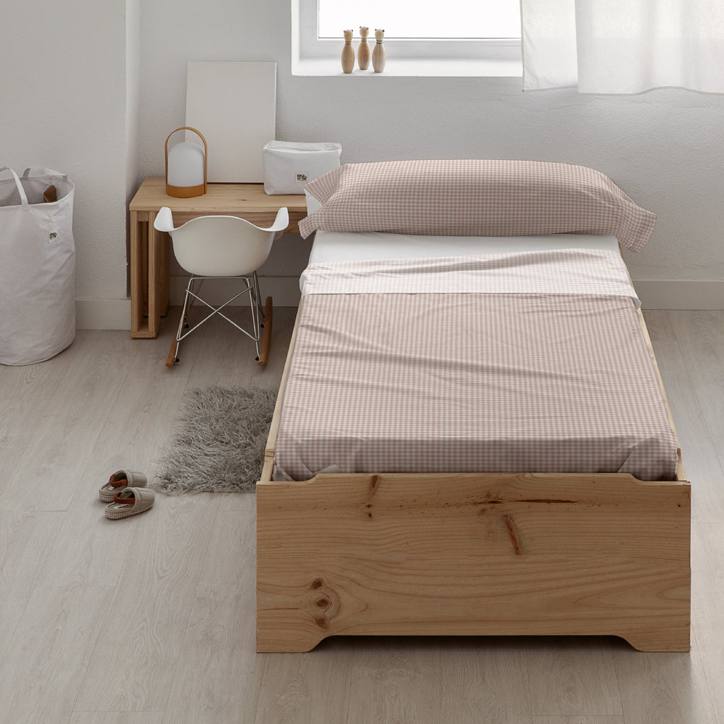 100% Cotton Vichy Pink Sheet Set