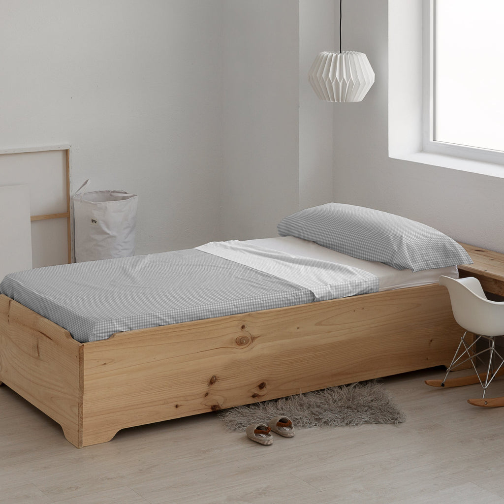 100% Cotton Vichy Grey Sheet Set