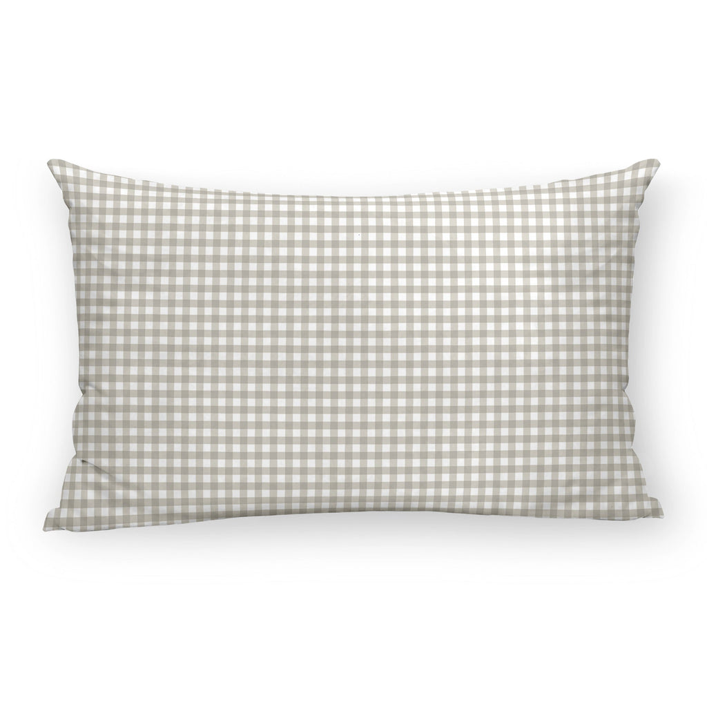 100% cotton cushion cover Vichy Beige C 30x50 cm