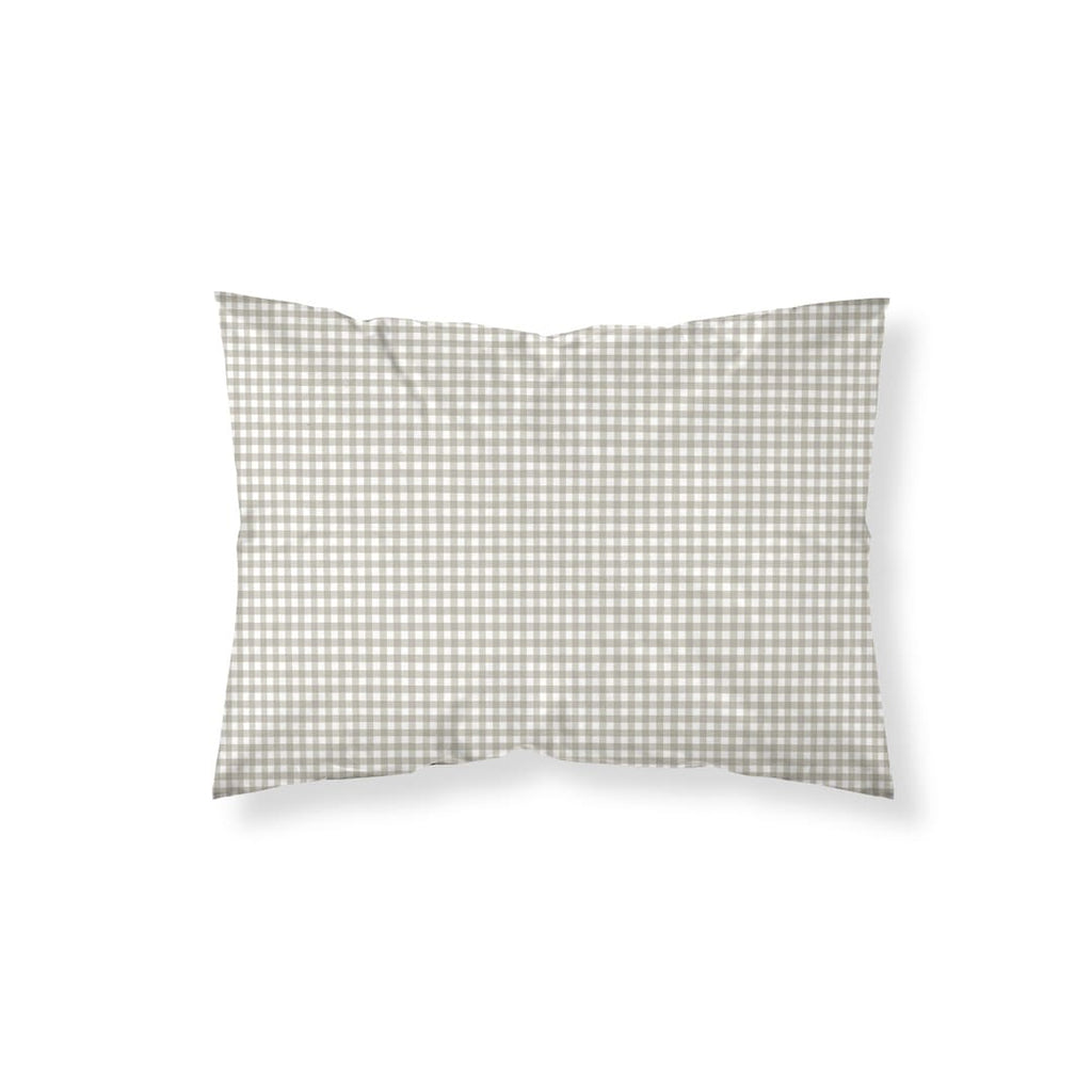 100% cotton Vichy Beige pillowcase