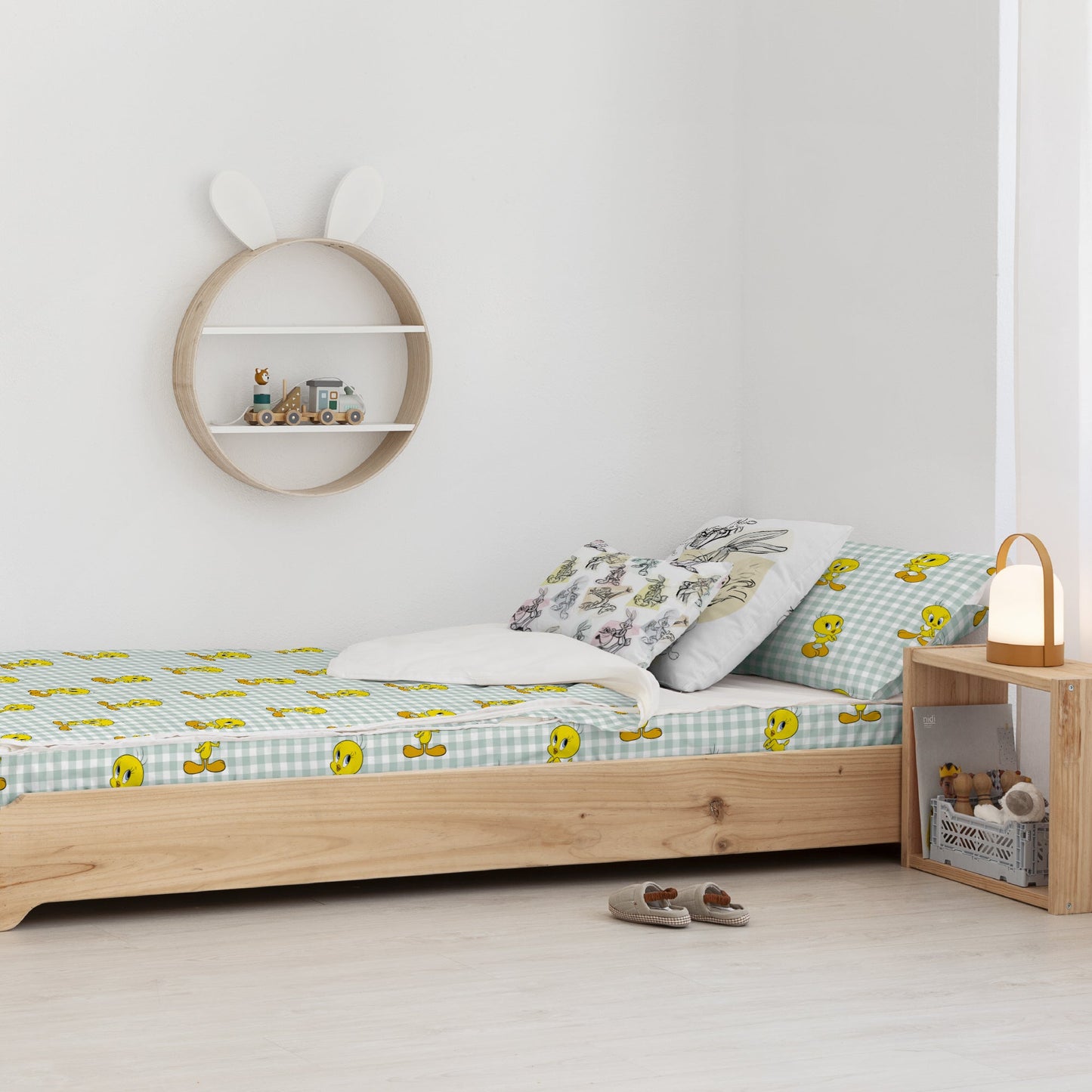 Saco nórdico 100% algodón Tweety Vichy Mint