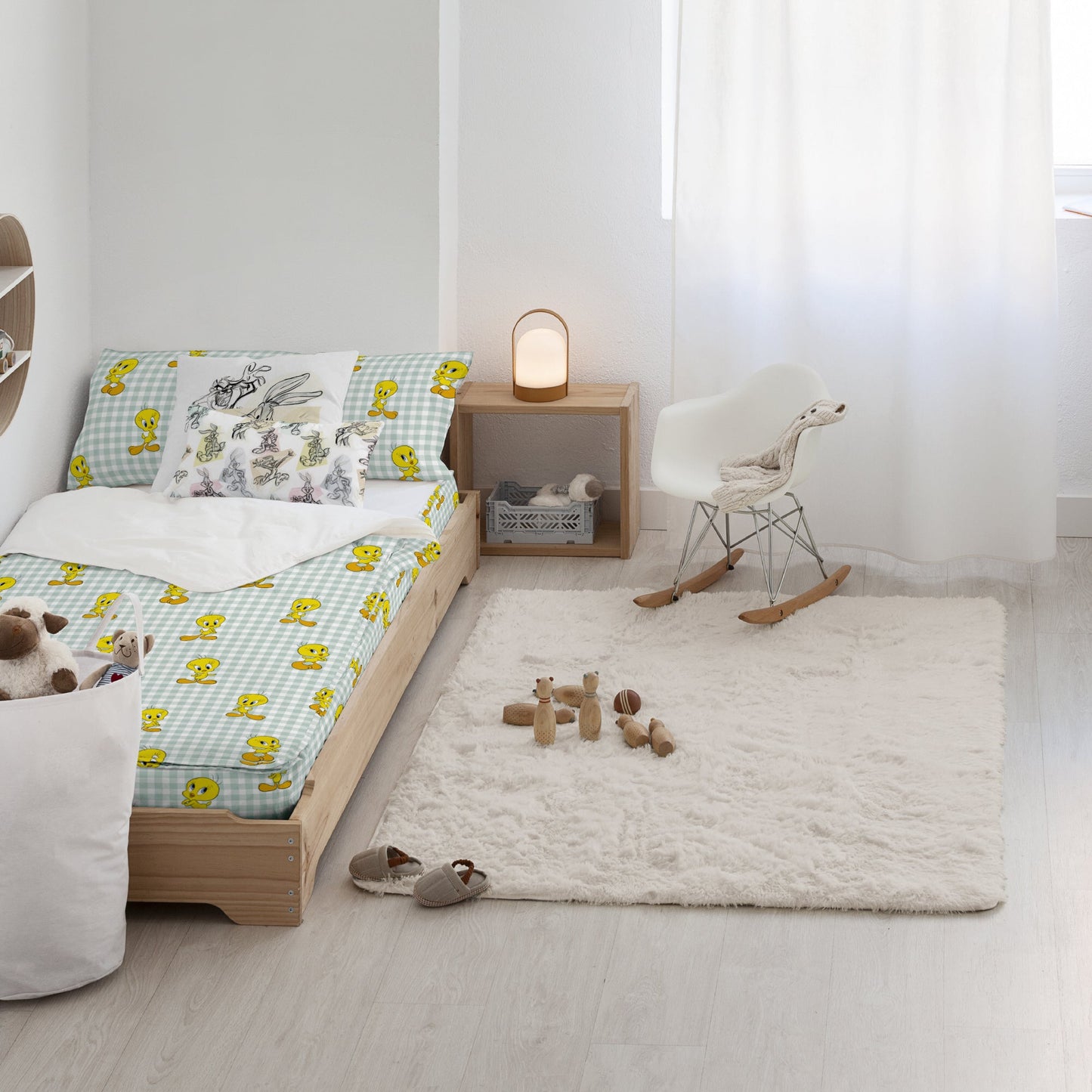 Saco nórdico 100% algodón Tweety Vichy Mint