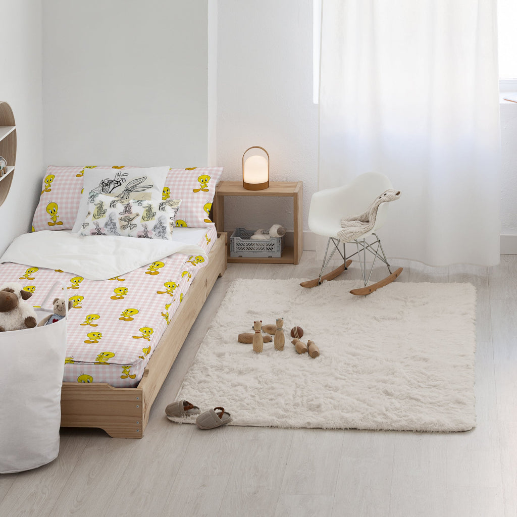 Duvet cover 100% cotton Tweety Vichy Pink