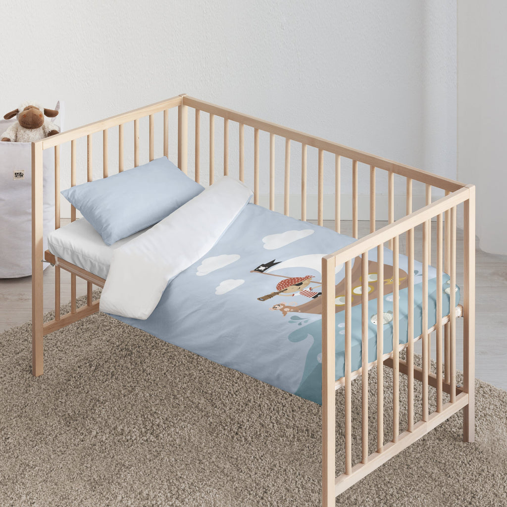 Farid Blue Crib Duvet Cover