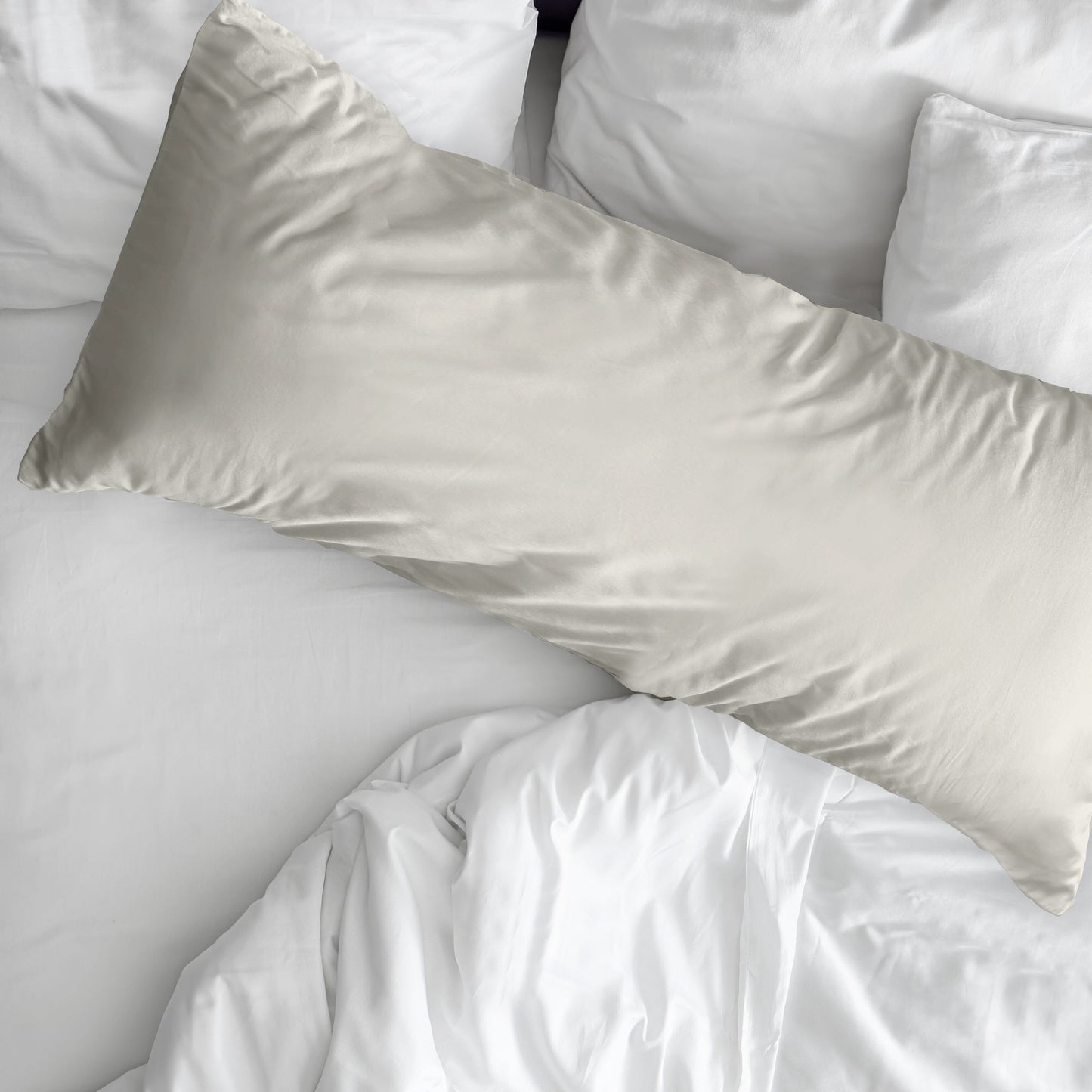 Taie d'oreiller 100% coton Beige uni