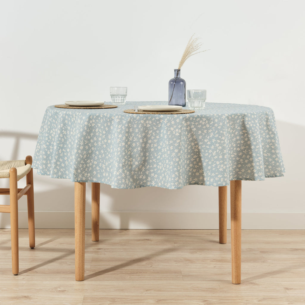 Round stain-resistant tablecloth 0120-33