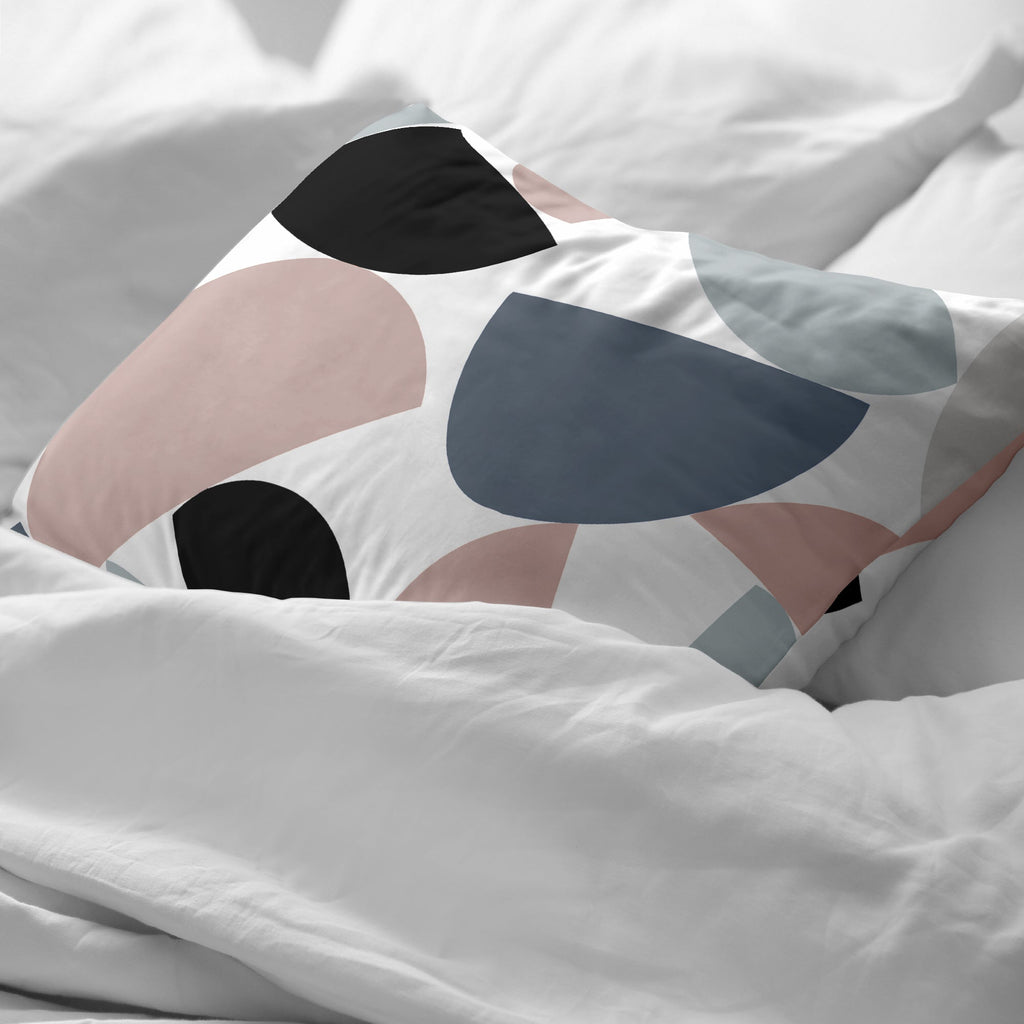 Taie d'oreiller 100% coton Hayes Gris