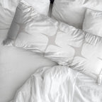 Taie d'oreiller gris Lahan 100 % coton