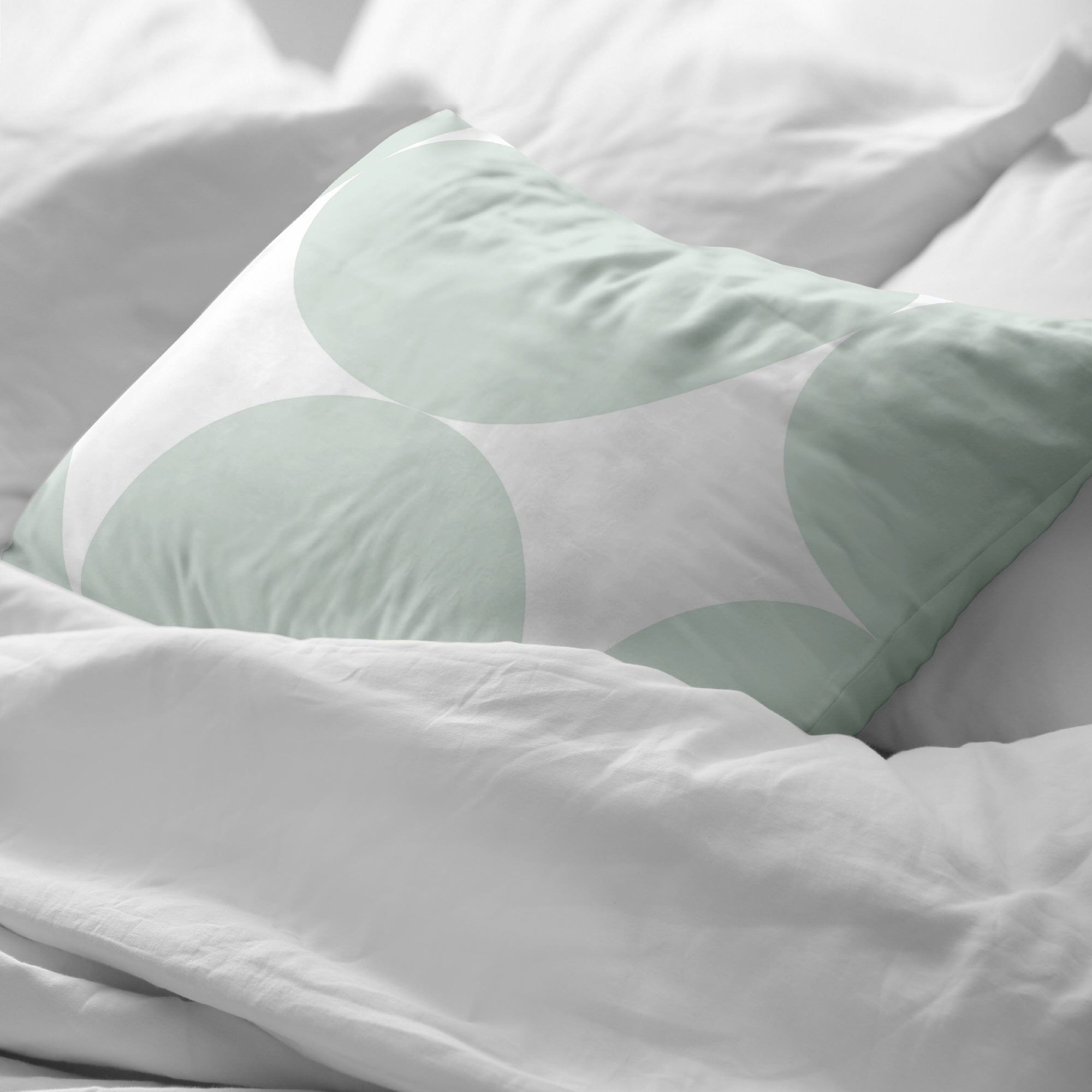 Taie d'oreiller Portmore Menthe 100 % coton