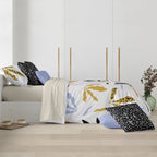 Duvet cover with buttons 100% cotton Darliston Blue