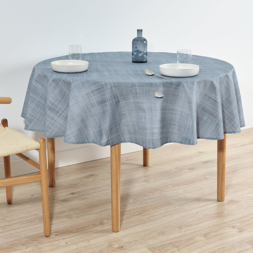 Round stain-resistant tablecloth 0120-19