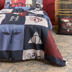 100% cotton duvet cover Hogwarts Blue Checkered