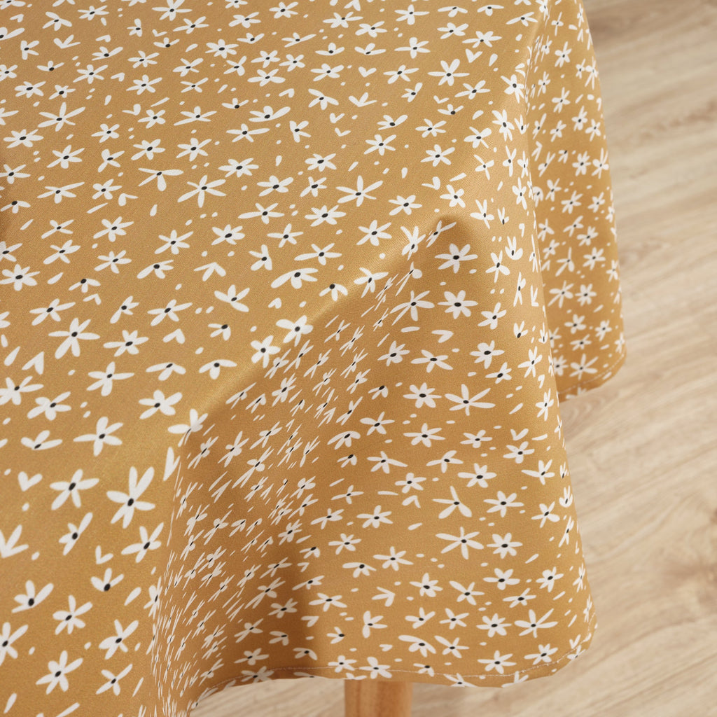 Round stain-resistant tablecloth 0120-32