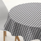 Round stain-resistant tablecloth Squares 150-05