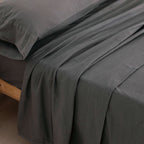 Anthracite Flannel Sheet Set 100% Cotton