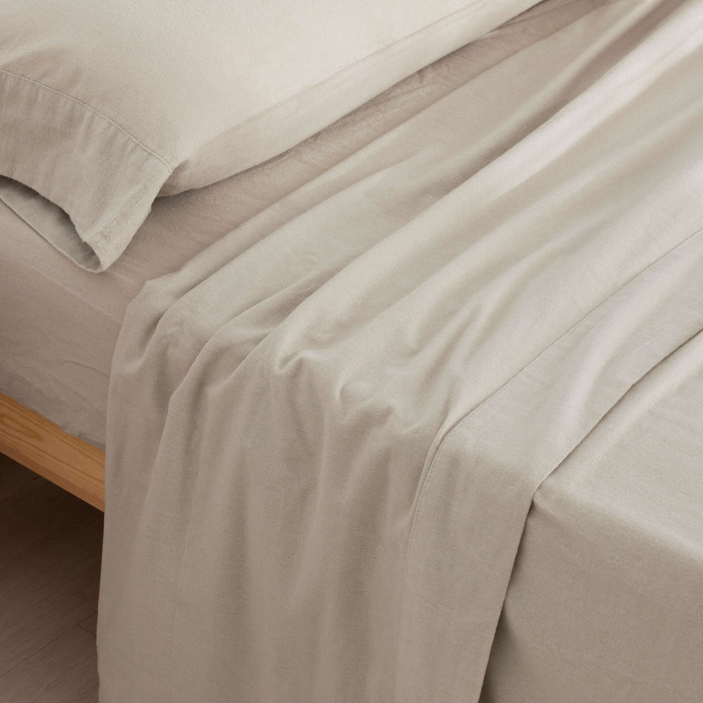 Natural Flannel Sheet Set 100% Cotton