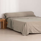 Taupe Flannel Sheet Set 100% Cotton