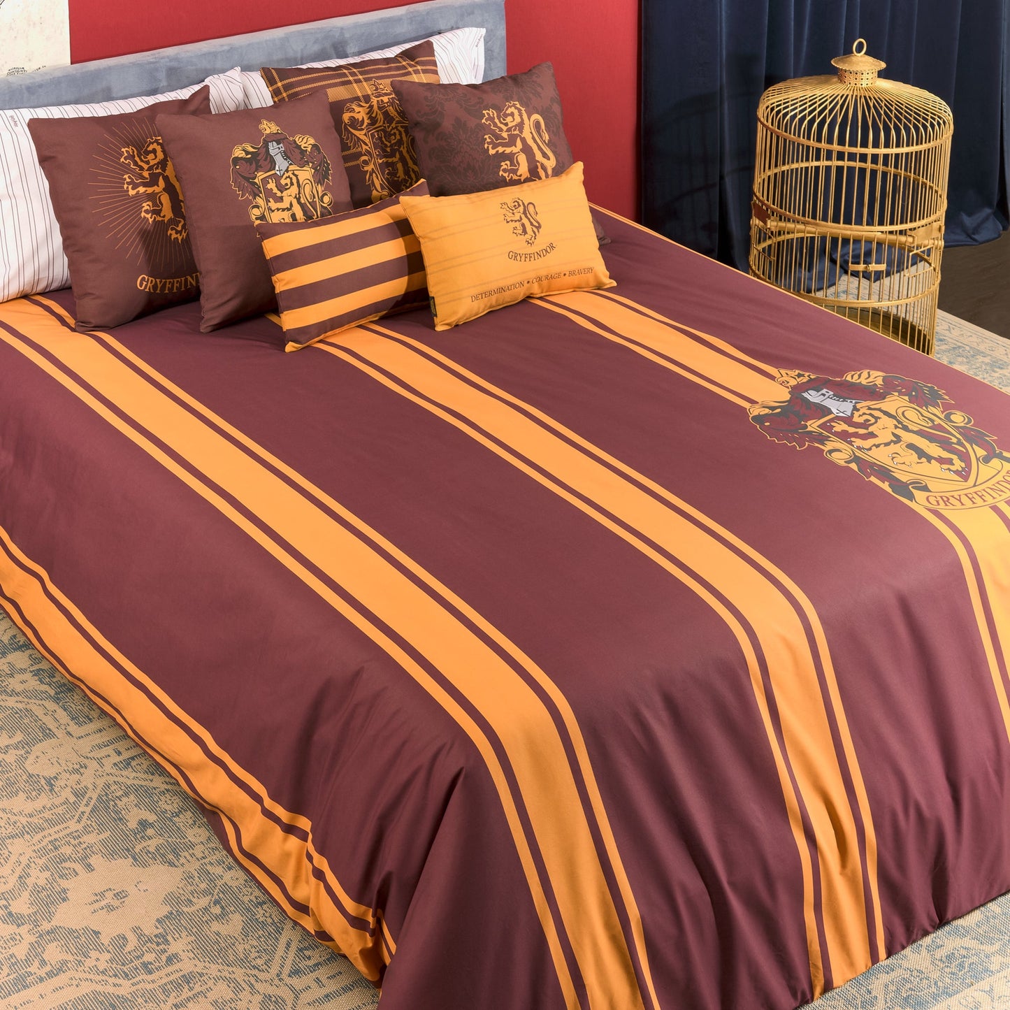 Funda nórdica 100% algodón Gryffindor Rayas