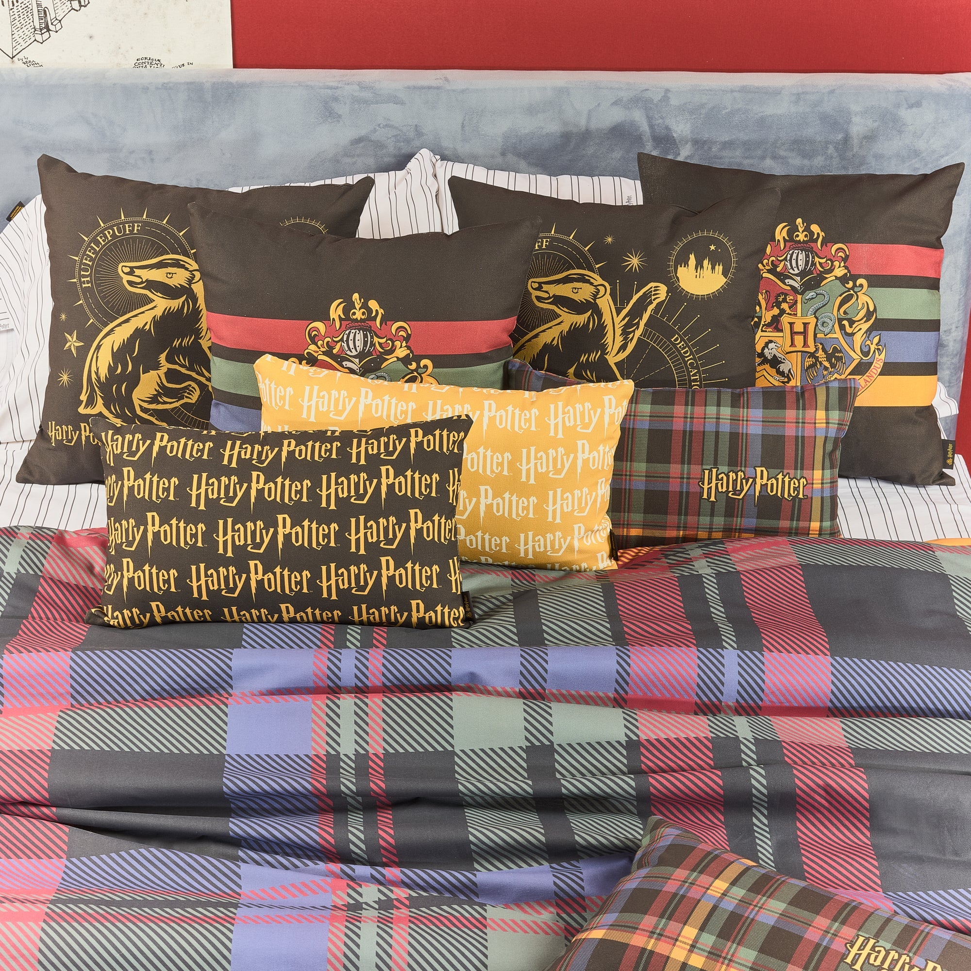 100% cotton duvet cover Hogwarts Checkered Colors