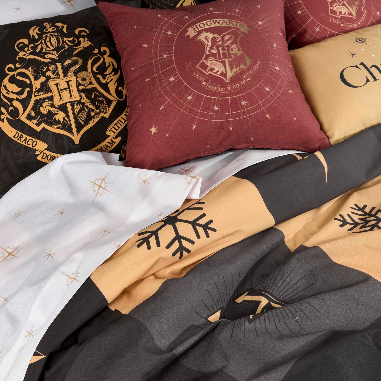 Funda nórdica 100% algodón Hogwarts Cuadros Navidad