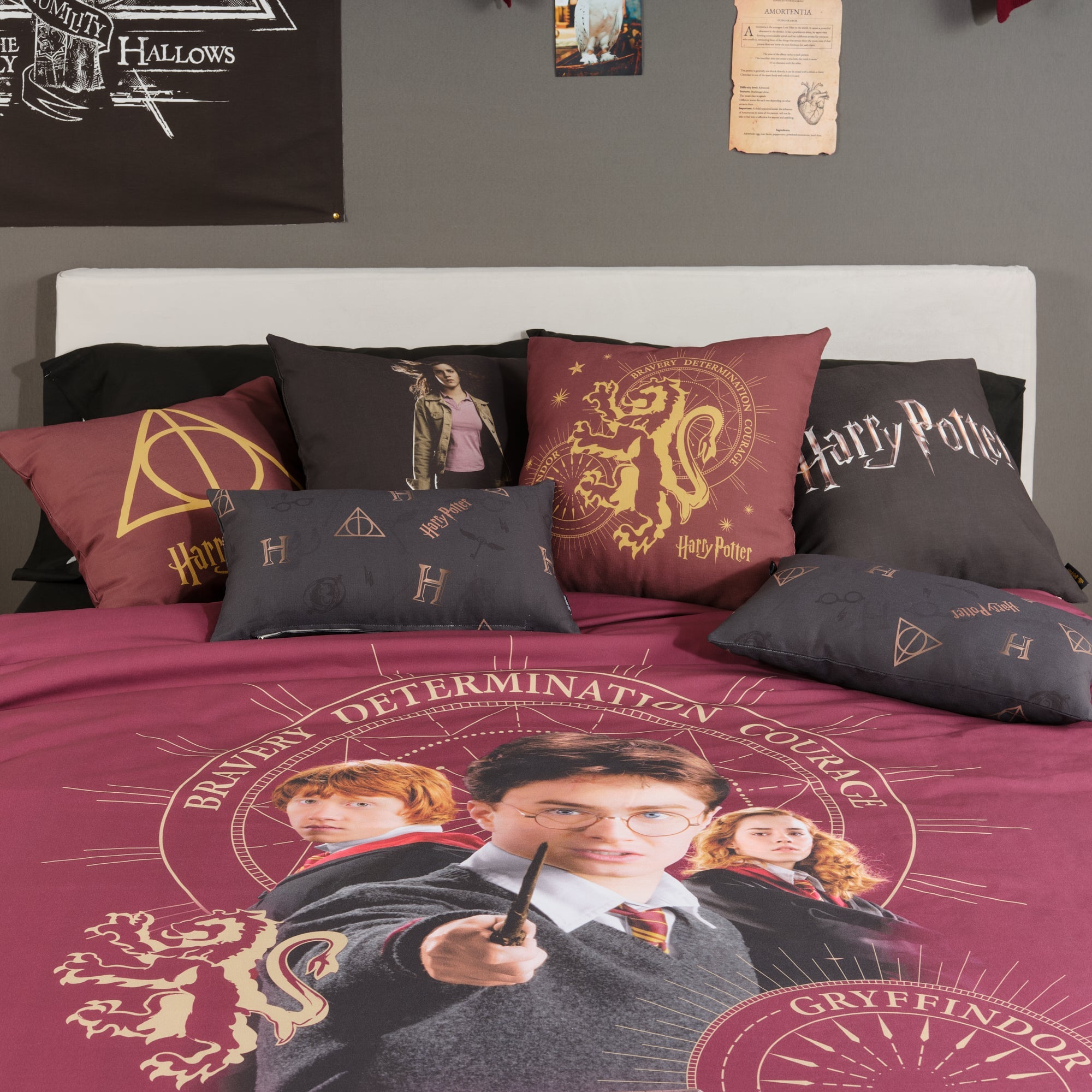 100% cotton cushion cover 50x50cm Gryffindor Sparkle A