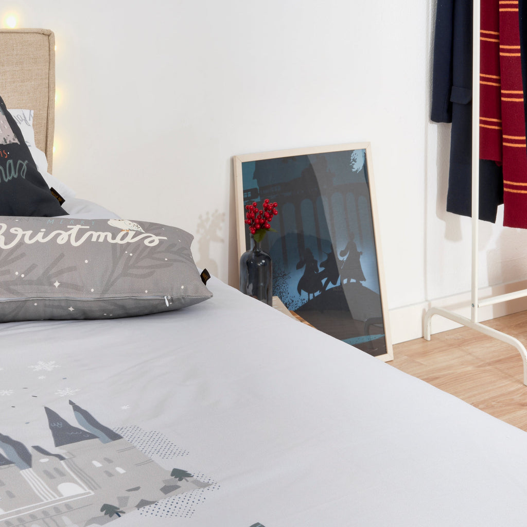 100% cotton duvet cover Hogwarts in Christmas