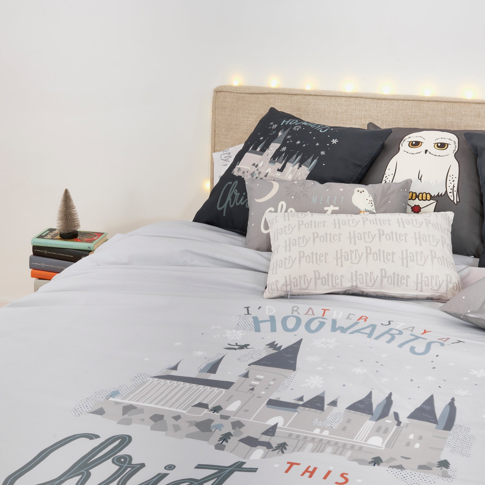 100% cotton duvet cover Hogwarts in Christmas