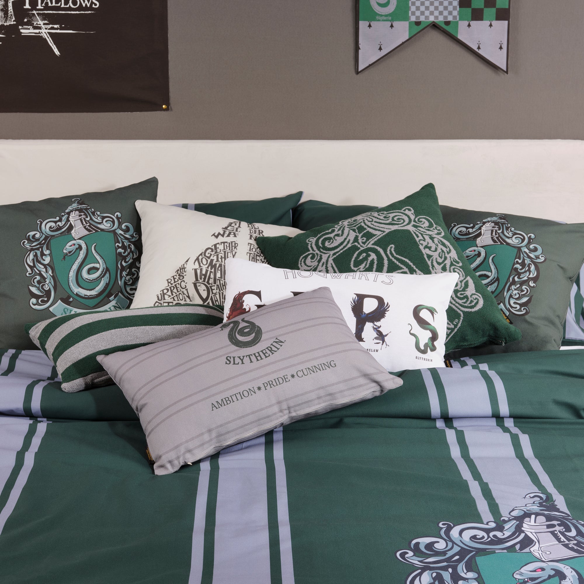 Duvet cover 100% cotton Slytherin Stripes