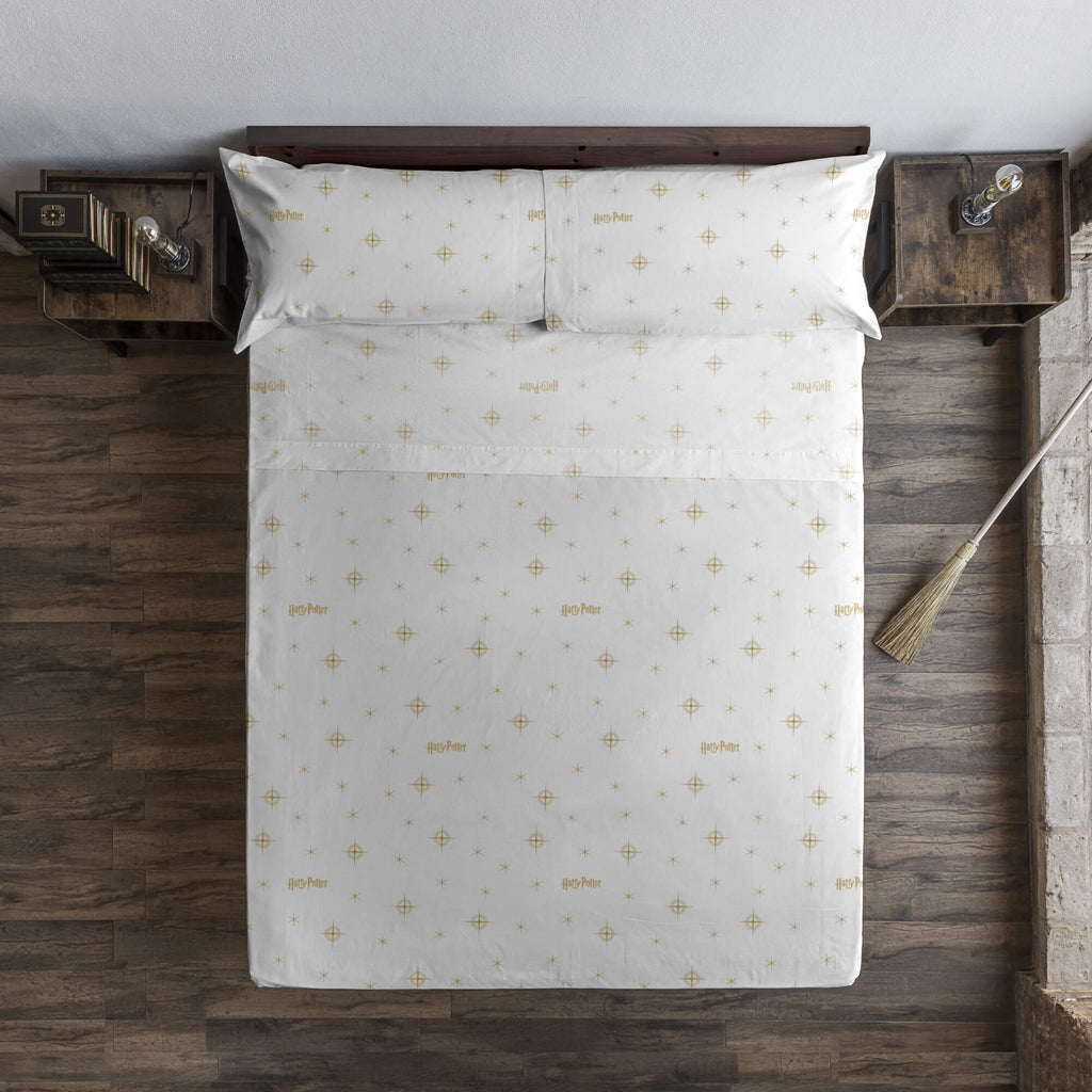 HPotter Stars Gold 100% Cotton Sheet Set