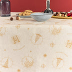 Hogwarts Christmas stain-resistant tablecloth