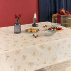 Hogwarts Christmas stain-resistant tablecloth