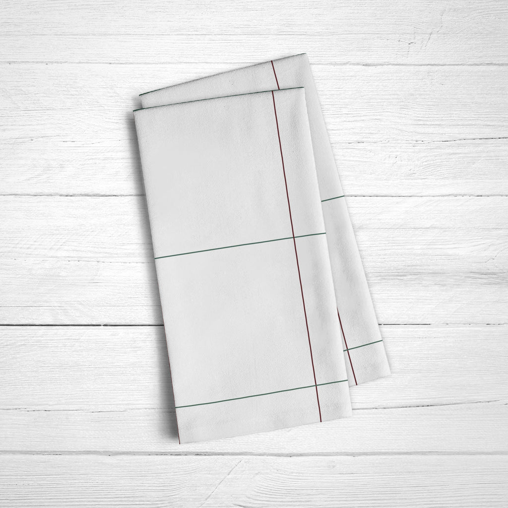 Serviettes 100% coton paquet de 2 unités Blanc Noël 3