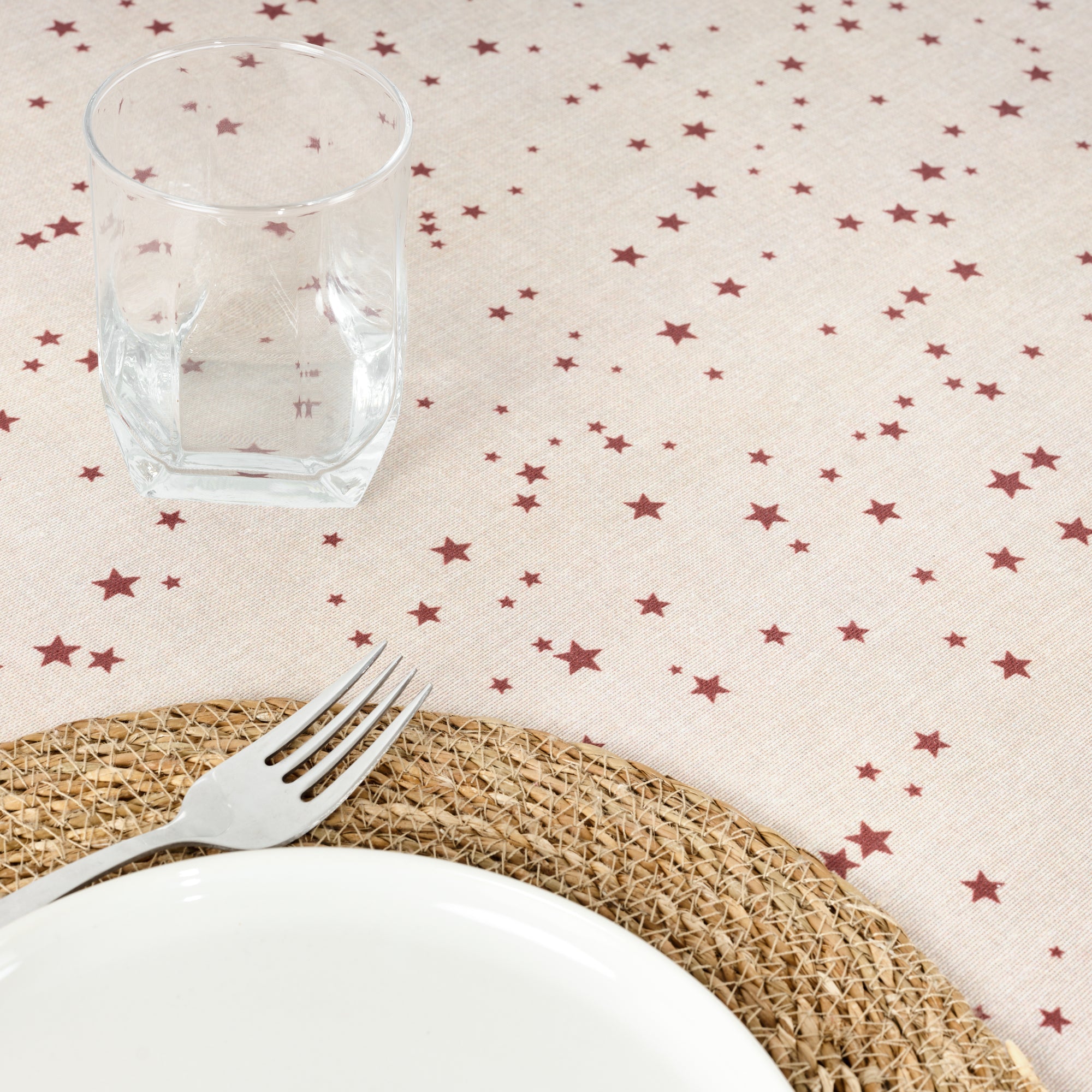 Round stain-resistant tablecloth Merry Christmas 23