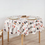 Noel 5 stain-resistant round tablecloth