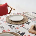 Noel 5 stain-resistant round tablecloth