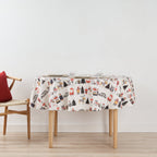 Noel 5 stain-resistant round tablecloth