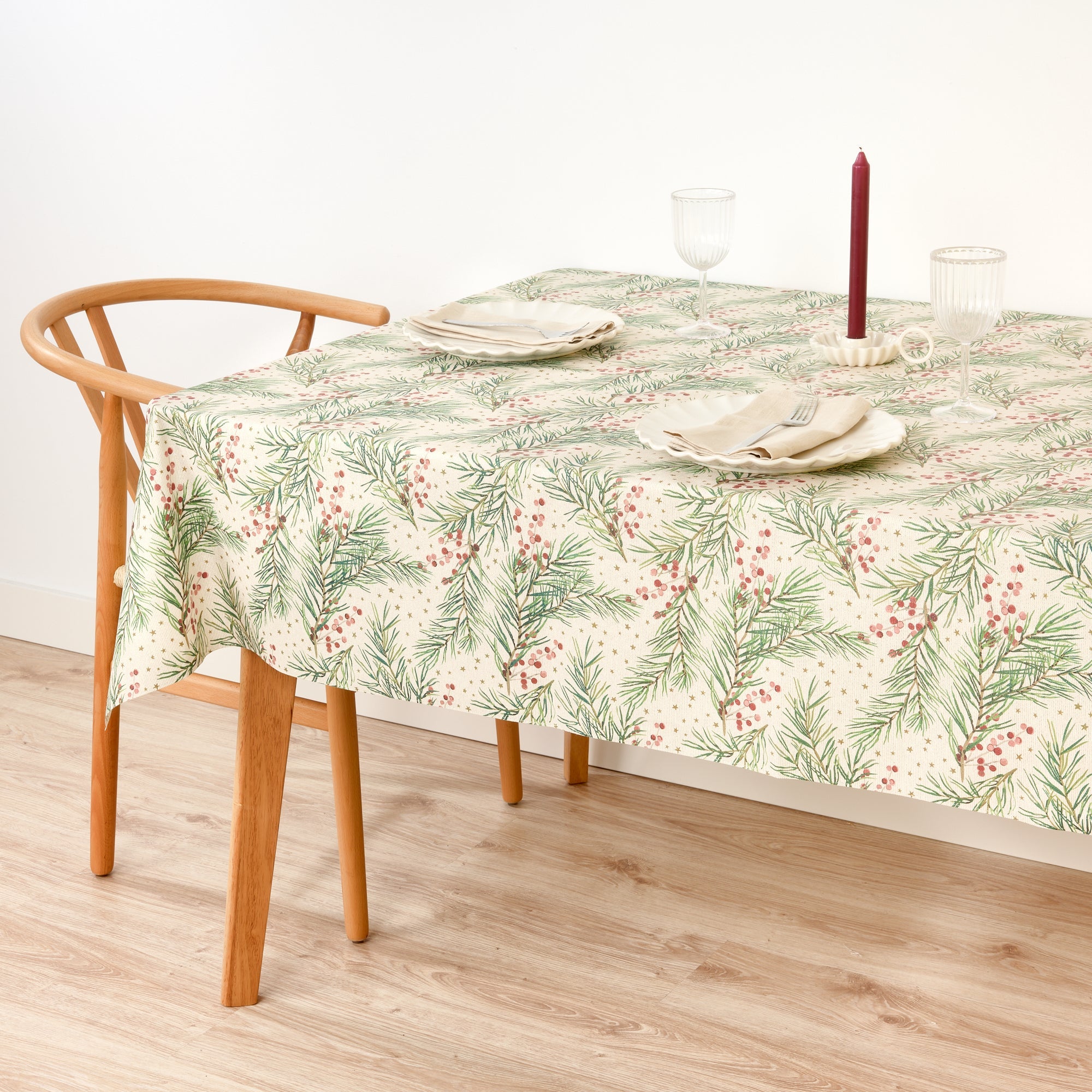 Merry Christmas 30 Lurex fabric tablecloth