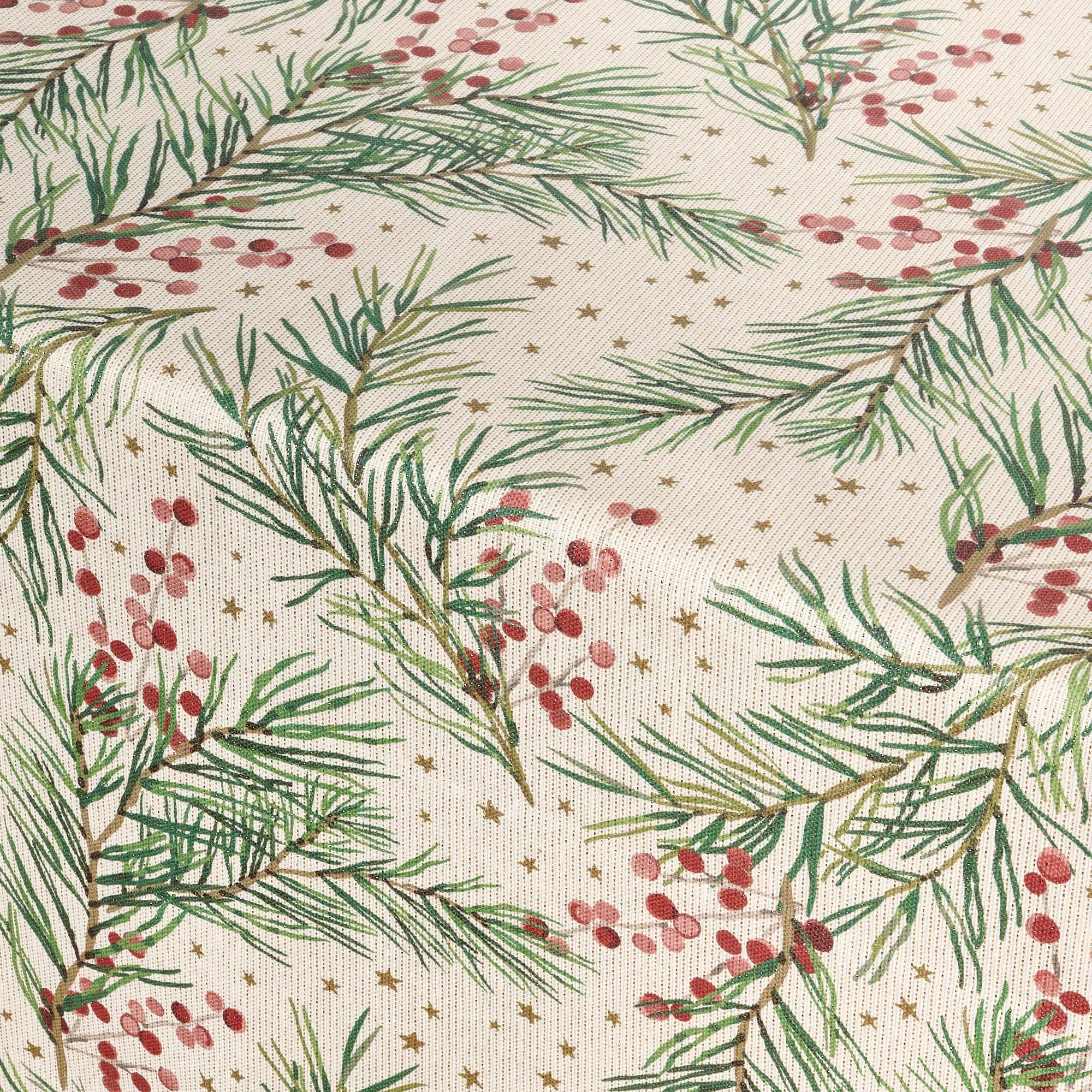 Merry Christmas 30 Lurex fabric tablecloth