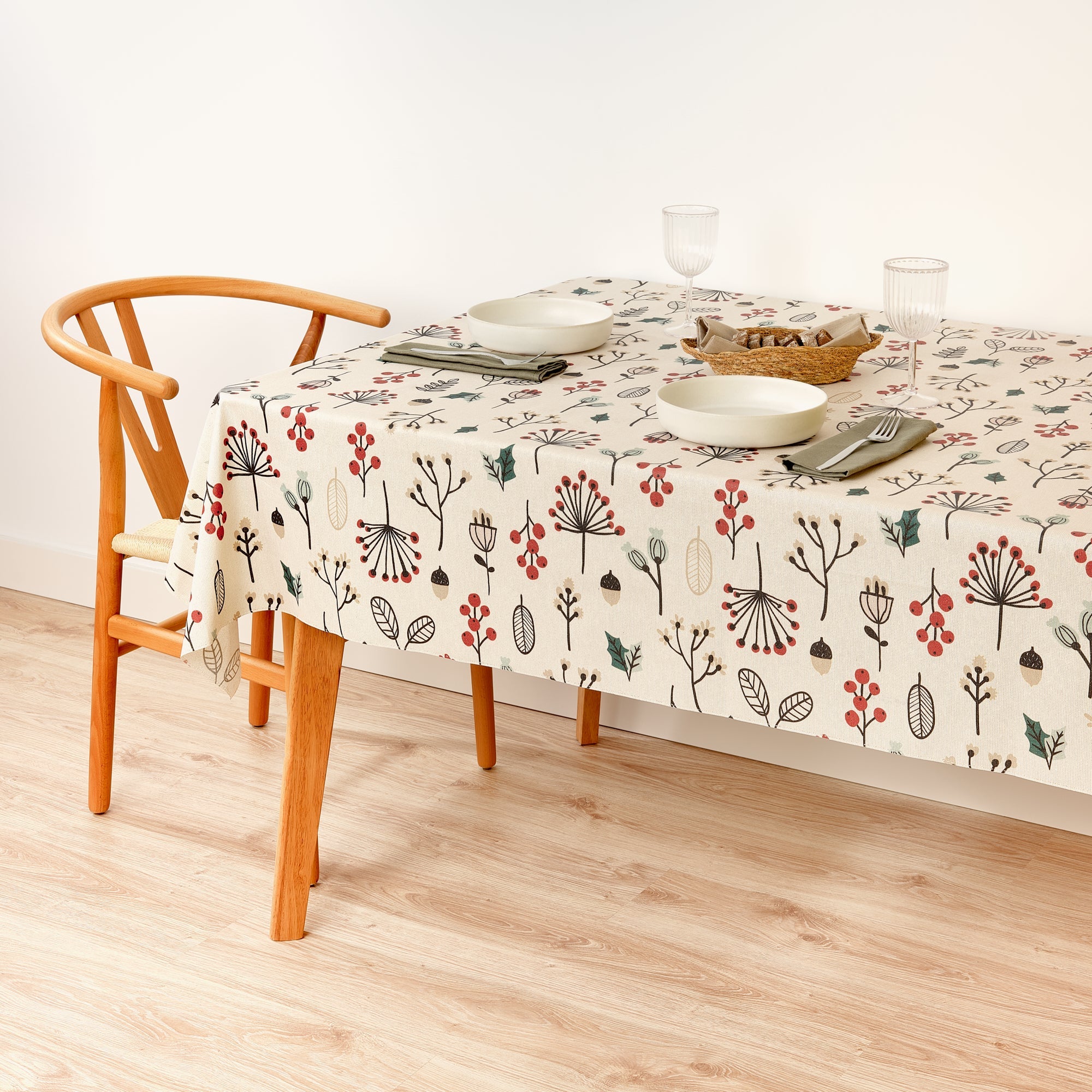 Merry Christmas 44 Lurex fabric tablecloth