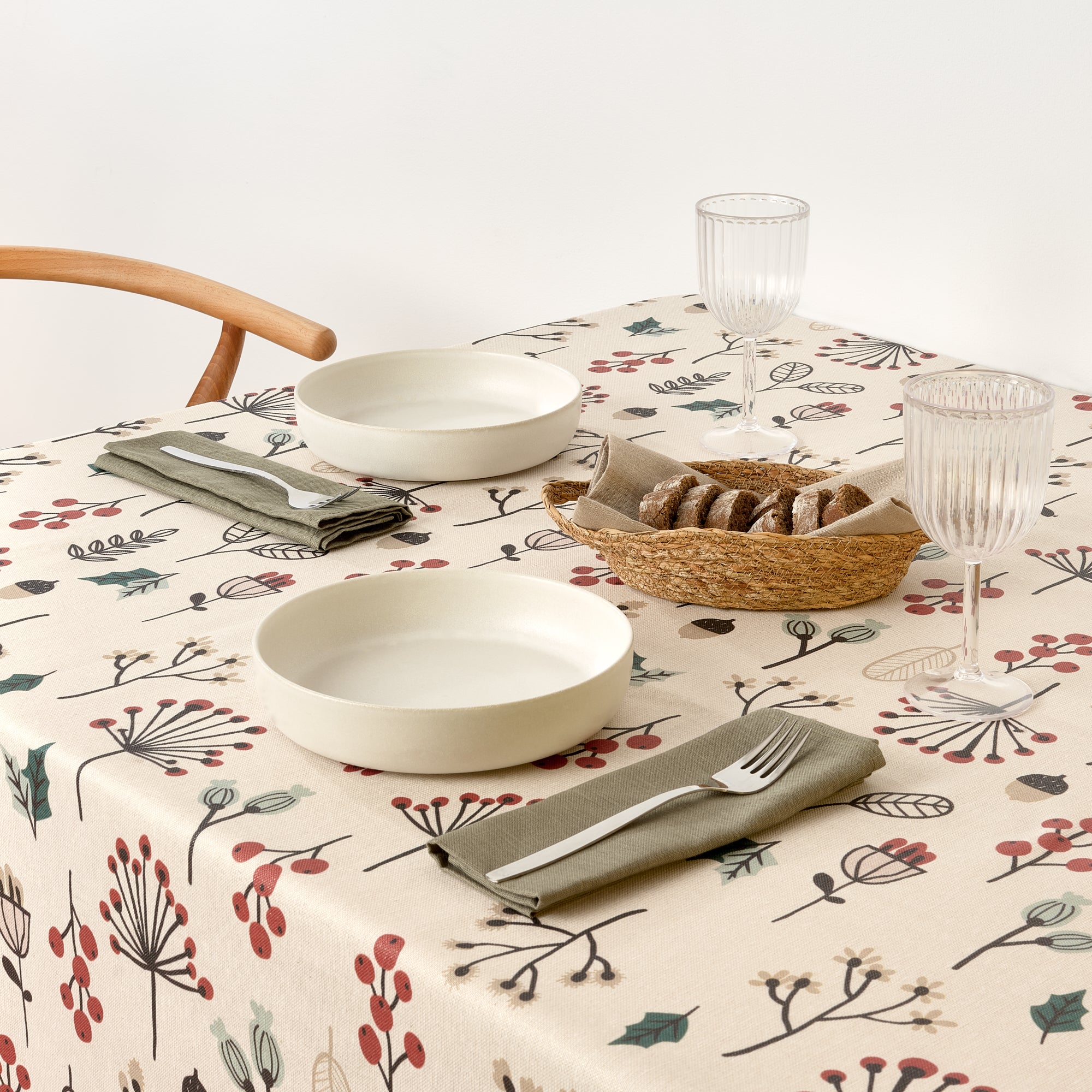 Merry Christmas 44 Lurex fabric tablecloth