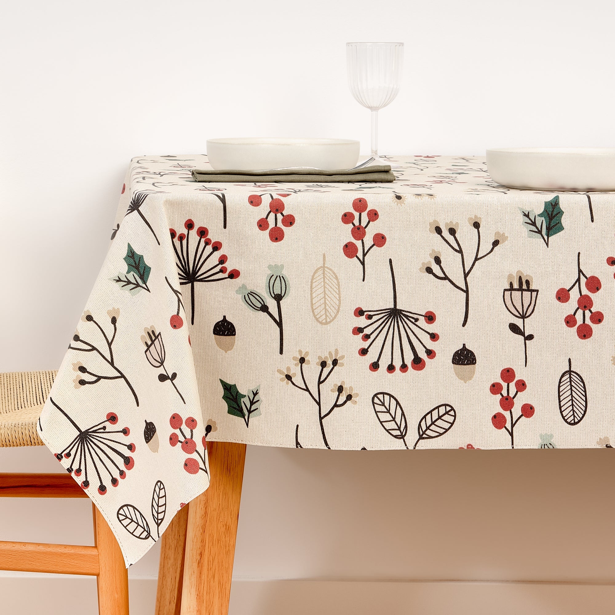 Merry Christmas 44 Lurex fabric tablecloth