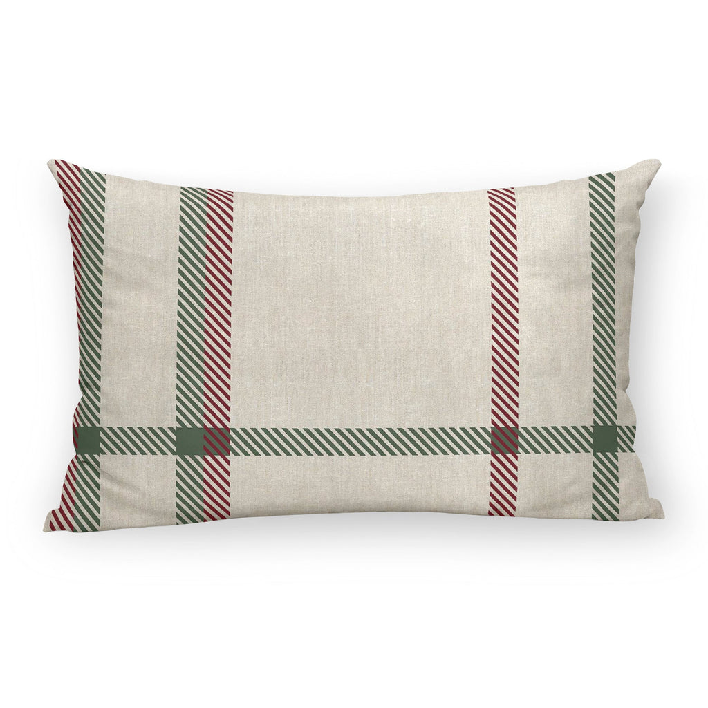 Velvet cushion cover Christmas squares 30x50 cm