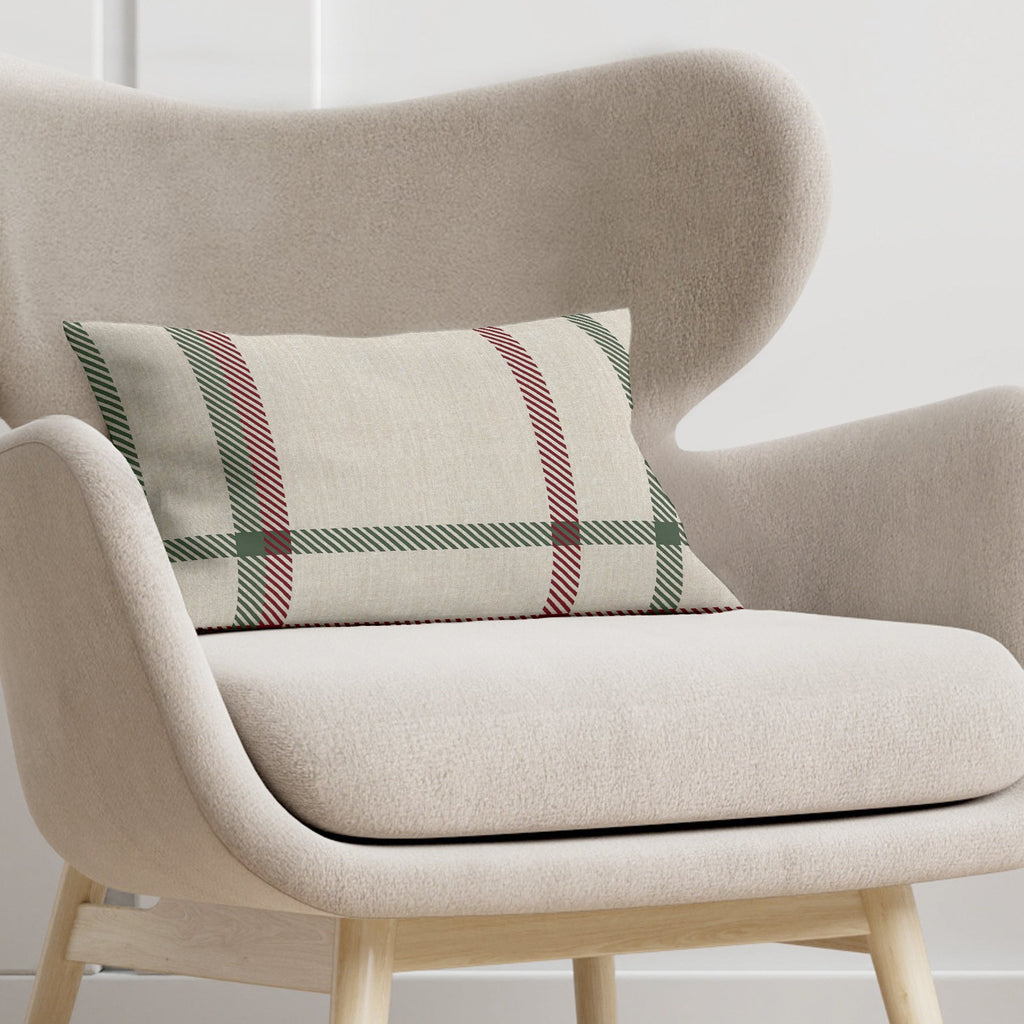 Velvet cushion cover Christmas squares 30x50 cm